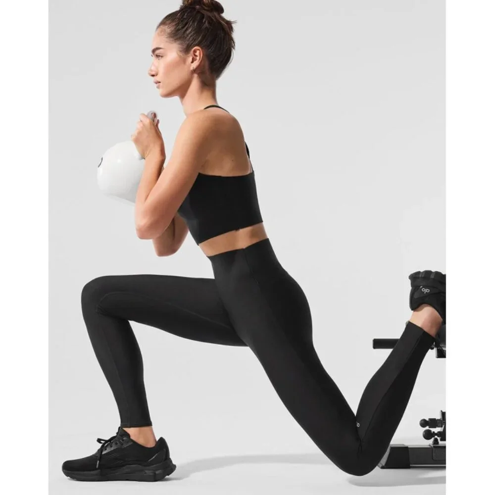 Alo Airlift High-Waist Sleek Leggings Black High-Rise Waist Waisted Tights Pants